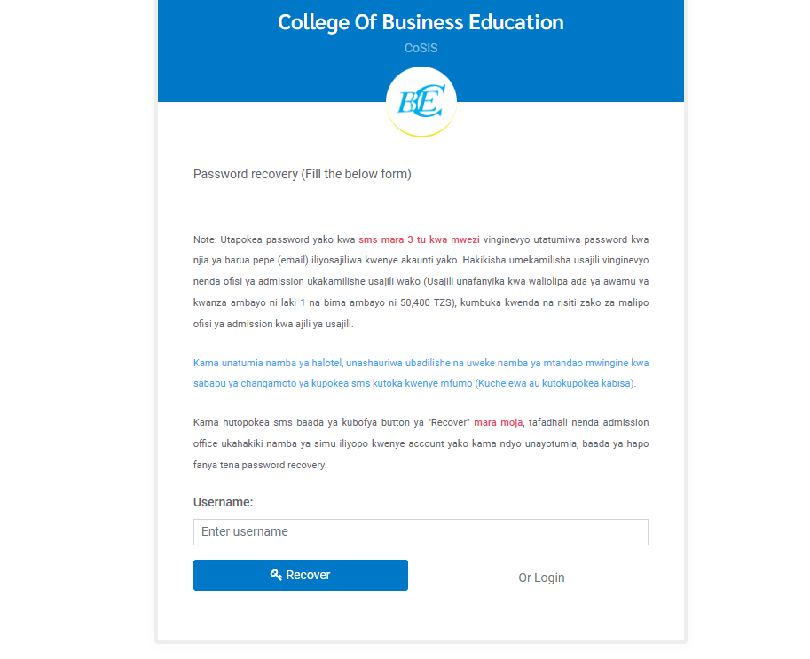 How to Access Cosis Cbe Portal