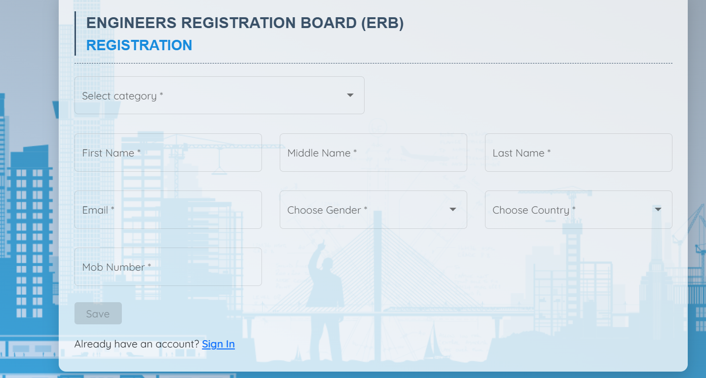 ERB Login - Access Your Engineers Registration Account
