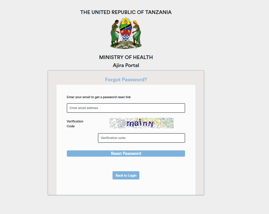 Register and Log in to Ajira.Moh.Go.Tz Portal